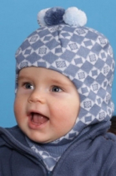 Шлем и варежки для мальчика 2—3 лет